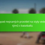 Dopad nepsaných pravidel na styly vedení týmů v baseballu