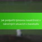 Jak podpořit týmovou soudržnost v náročných situacích v baseballu