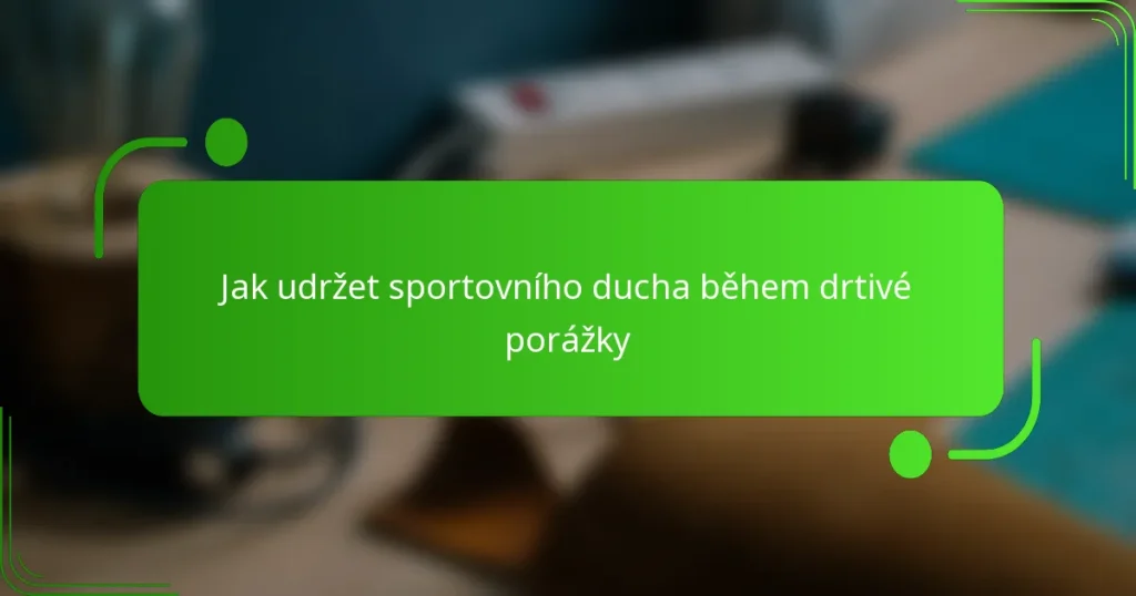 Jak udržet sportovního ducha během drtivé porážky
