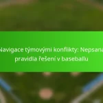 Navigace týmovými konflikty: Nepsaná pravidla řešení v baseballu