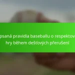 Nepsaná pravidla baseballu o respektování hry během dešťových přerušení