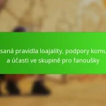 Nepsaná pravidla loajality, podpory komunity a účasti ve skupině pro fanoušky