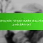 Porozumění roli sportovního chování při výměnách hráčů