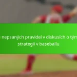 Role nepsaných pravidel v diskusích o týmové strategii v baseballu