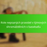 Role nepsaných pravidel v týmových shromážděních v baseballu