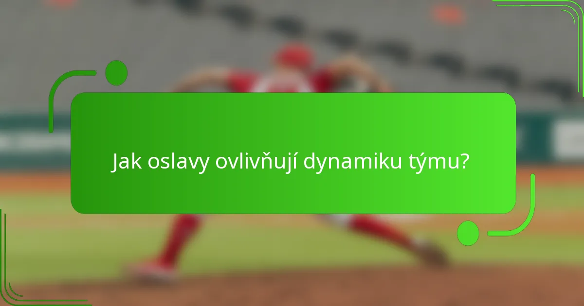 Jak oslavy ovlivňují dynamiku týmu?